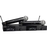 Shure SLXD24D/SM58 Digital Wireless Dual Handheld Microphone System - G58 Band. Fixed Price $1519.00.