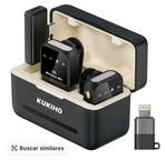 Kukiho Wireless Lavalier Microphone For Iphone Ipad Android With Charging Case. Fixed Price $49.99.