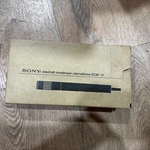 Vintage Sony ECM-21 Electret Condenser Microphone With Accessories Nib. Fixed Price $50.00.