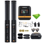 Comica VM40 Combo Dual-channel Wireless Shotgun Microphone Camera Video Recordin. Fixed Price $399.00.