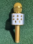 Camp Invention Gold Microphone Wireless Karaoke Portable. Fixed Price $10.00.