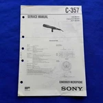 Sony C-357 Service Manual Original Paper Oem Repair Guide Usa. Fixed Price $29.95.