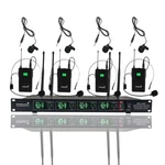 Uhf Lapel Headset Wireless Microphones System 4 Lavalier Bodypacks Audio Ktv. Fixed Price $158.13.