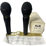(2) Cad SA-70 Vintage Dynamic Cardioid Microphones Sam Ash Anniversary 1924-1994. Fixed Price $125.00.