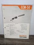 Sony ECM-50 Electret Condenser Microphone Service Manual Original Paperwork. Fixed Price $10.79.