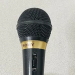 Original Vtg Sony F-V55 Dynamic Microphone Japan Imp 6000 Gold Black. Fixed Price $59.99.