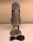 Logitech Blue Yeti Usb Microphone Silver With Stand Tested Working. Fixed Price $45.00.