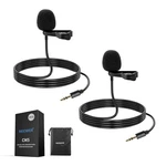 Lavalier Lapel Microphone 2 Pack, Omnidirectional Condenser Wired Clip Lav.... Fixed Price $20.18.