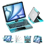New Gusgu Transparent Case W/wireless Keyboard, Ipad Pro 11" 5GEN Cyber Wave. Fixed Price $75.99.