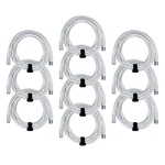 Pro Audio Dj 20' Ft Xlr To Female Blue Microphone Speaker Cables 10 Pk. Fixed Price $98.40.