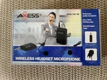 Axess Wireless Headset Microphone Mpwl 1507-BK. Fixed Price $25.00.