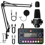 Podcast Equipment Bundle,audio Interface With Studio Condenser Microphone For.... Fixed Price $76.27.