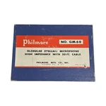 Vtg Philmore GM60 Globular Dynamic Microphone High Impedance With 20 Ft. Cable. Fixed Price $79.99.