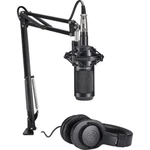 Audio-technica AT2035PK Streaming/podcast Studio Mic Pack W/ Boom & Headphones. Fixed Price $159.00.