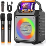 Karaoke Machine W/2 Wireless Microphones Bluetooth Speaker & Pa System. Fixed Price $34.99.