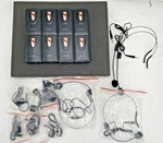 Lot Of Pyle Pro.mic Vhf Body Pack Transmitter 224.90MHZ-268.60MHZ W/ 11 Mics. Fixed Price $180.00.