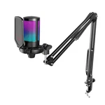 Fifine Pc Usb Microphone Podcast Condenser Boom Arm A6T - Already Set Up. Fixed Price $35.00.