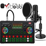 Podcast Equipment Bundle, 48V Condenser Microphone With M300 Voice Cha.... Fixed Price $96.07.
