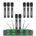 8 Channel Pro Audio Wireless Microphone System Uhf Handheld Metal Dynamic. Fixed Price $299.00.