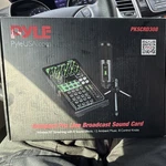 Pyle PKSCRD308 Compact Pro Sound Card, Wireless Bt, Effects, Knobs. Fixed Price $75.00.