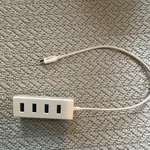 Amazonbasics Usb-c To 3.0 Type Hub/splitter Box 4-PORT Portable White. Fixed Price $8.00.