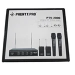 Phenyx Pro PTV-2000 4-CHANNEL Vhf Wireless Microphone System Handhelds Bodyp. Fixed Price $94.99.