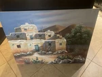 Lg Contemporary Native American Canvas Painting 3D 30X40 By Teresa Bernard. Fixed Price $150.00.