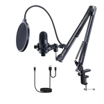 Usb Microphone, 192KHZ/24-BIT, Professional Condenser Kit, With Boom. Fixed Price $100.77.