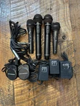4 Microphone Lot + 15 Ft Cord & Power Supplies Various Brands Selling As-is. Fixed Price $19.65.
