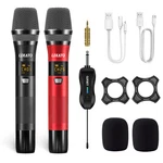 Lekato Uhf Wireless Microphone Cordless Metal Dual Handheld Dynamic 25 Channels. Fixed Price $52.99.