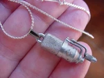 (M-6-C) Neumann Tlm 170 Microphone Pewter Pendant With Necklace Love Mics. Fixed Price $26.06.