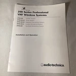 Audio Technica Freeway 200 Series Wireless System ATW-201 Owner's Manual. Fixed Price $7.99.