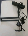 Hyper X Usb Microphone W/ Boom Arm Black Attach To Desk. Fixed Price $47.99.