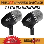Cad D12 Cardioid Dynamic Bass Drum Microphone 2-PACK Bundle. Limited Time Deal !. Fixed Price $79.99.