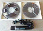 Panasonic Dynamic Microphone WM-2095P Plus Reel To Audio Tapes 900 & 600'. Fixed Price $47.27.