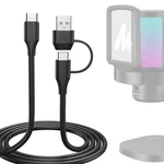 Maono 2 In 1 Microphone Cable,usb & To Type Fast Black. Fixed Price $25.40.
