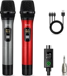 Uhf Dual Handheld Wireless Microphone Set For Karaoke, Weddings & Parties. Fixed Price $91.99.