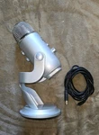 Blue Yeti Usb Condenser Desktop Microphone Silver Multiple Polar Patterns. Fixed Price $33.00.