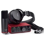 Focusrite Scarlett Solo Studio Package CM25 Mkiii Microphone Headphones. Fixed Price $260.66.