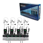 4CH Uhf Lapel Headset Wireless Microphone System Lavalier Bodypacks Stage Mics. Fixed Price $158.63.