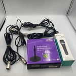 Movo MV-M1 Cardioid Dynamic Handheld Microphone, Stand, 4X 10FT Cords. Fixed Price $28.04.