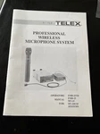 Telex Wireless Microphone System Manual FMR-25TD WT-25 For HT-100/10. Fixed Price $17.99.