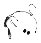 Black Double Earhook Headset Omnidirectional Microphone For Gtd Audio Belt Pack. Fixed Price $19.50.