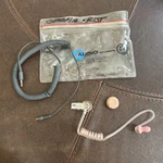 Implements On-camera Audioclarifier W AI-RCVR-125 & AI-CORD-3.5, In Bag. Fixed Price $165.00.