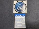 Akg Microphones 4X4" Sticker With Warranty Card Dynamic. Fixed Price $9.99.