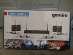 Gemini UHF-04HL 500-950 Mhz Four Channel Wireless Microphone System. Fixed Price $149.95.
