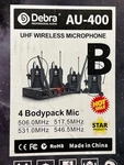 Debra Audio AU400 Pro Uhf Channel Wireless Microphone System (b). Fixed Price $100.00.