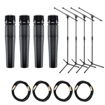 4-PACK Of Shure SM57 Instrument Microphones Bundle With Stands & Xlr Cables. Fixed Price $529.99.