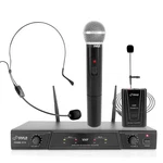 Pyle Dual Channel Wireless Microphone System - Portable Vhf Audio Black. Fixed Price $150.99.