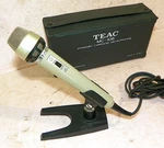Vintage Teac MC-108 Dynamic Cardioid Microphone Japan W/stand & Case Tested. Fixed Price $59.00.